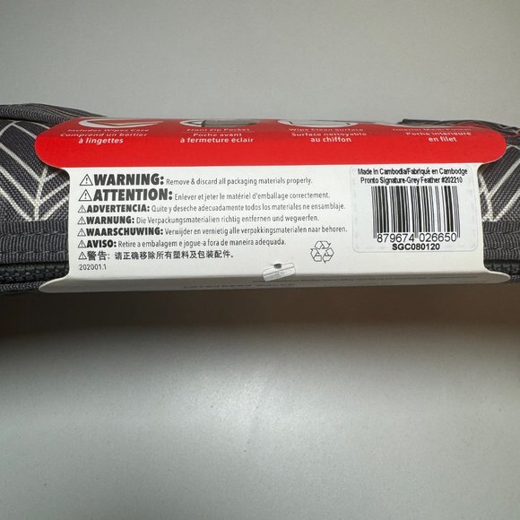 Pronto Portable Changing Station, Diaper Clutch and Changing Pad- Grey Feather - Picture 3 of 4